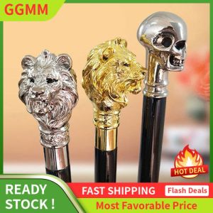 LZD  Creative Metal Handle Long Handle Light Luxury Umbrella Lions Head Trending Men and Women Skull Artistic Umbrella Customization logo