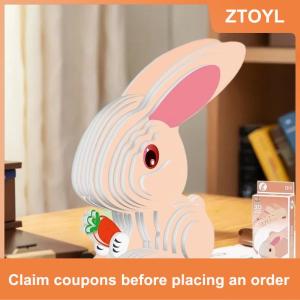 【ZTOYL】 1 bộ trẻ em giáo dục Montessori đồ chơi vui DIY Hướng dẫn lắp ráp ba chiều mô hình động vật 3D giấy câu đố đồ chơi cho bé trai cô gái