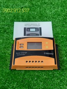 điều khiển sạc pin mặt trời PWM 60A 12v-24v AUTO CÓ MÀN HÌNH VÀ USB