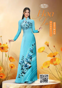 (Siêu phẩm) Vải áo dài đẹp lụa Thái Tuấn mẫu thiết kế độc quyền (in vải ngang)