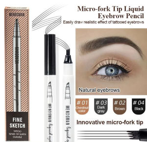 Micro-fork Tip Waterproof Eyebrow Pencil Long Lasting Sweat-proof Liquid Eyebrow Pencil For Filling And Outlining EyeBrow Makeup 水眉笔