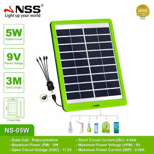 NSS Solar Panel 2W 3W 5W 8W Portable Phone Charger With Usb Cable For Universal Solar LED Bulb  Cellphone  Tablet