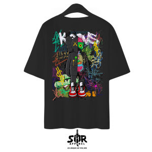SMR APPAREL - Kaos Oversize kaws Cotton Combed 24s Pria & Wanita