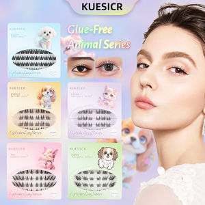 KUESICR No Need Glue Self-adhesive Glue free Eyelashes With Adhesive Strips Easy To Apply And Remove Makeup Eyelash Extensions Cosmetic Gluefree Eyelashes