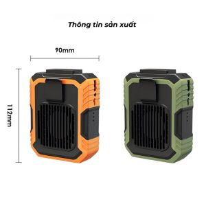 Quạt điều hòa treo thắt lưng đa năng sạc F66 quạt đeo cổ đeo eo kiêm sạc dự phòng BH uy tín.