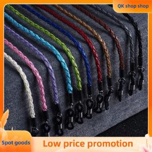 ✨QK shop✨ Thick Twist Sunglasses Leather Rope Chain Eyewear Braided Glasses Lanyard Strap Outdoor Sports Non-slip Eyeglass Accessories