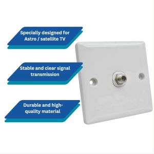 Selamat 1G Satellite TV Outlet Astro 2K101-SAT  Satellite Antenna Wall Plate  TV Signal Outlet