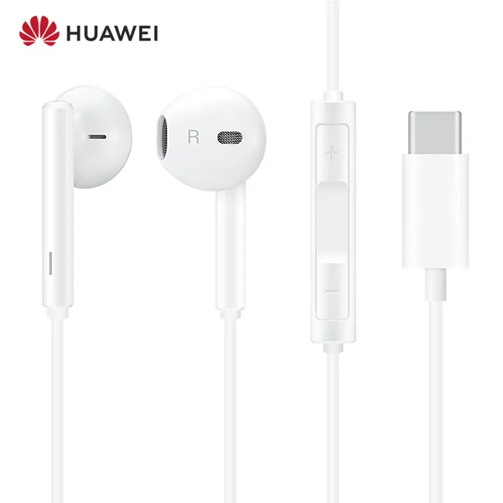 Huawei Earphones Type C Wired Earphone CM33 Original Full Bass Hi-Res Audio  Classic with Mic Volume Control for P60 P50 P40 P30 Pro Mate 60 50 40 30