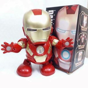 MAINAN ANAK ROBOT DANCING IRON MAN DENGAN MUSIK DAN LAMPU LED / Mainan robot dancing ironman