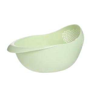 Plastic Rice Washing Bowl Drain Basket Bowl Washing Drain Basket for Vegetables and Fruits Kitchen Supplies