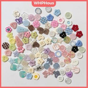 WHPHous 20pcs set Multicolour Button S Crafts DIY Scrapbooking Cute Korean Sewing Button Randomly Apparel Accessories