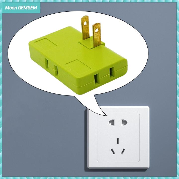 Moon GEMGEM 3 in 1 Outlets Extender 180 Degrees Rotary Plug Socket for ...
