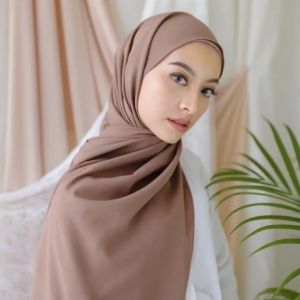 Pashmina Ceruty Babydoll Super Premium 175 x 75 cm ( Ceruty Jahit Tepi )