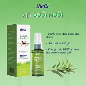 Xịt Chống Muỗi TheCi – Tinh Dầu Bạch Đàn Chanh Thiên Nhiên An Toàn Cho Mẹ & Bé Dùng Dễ Dàng
