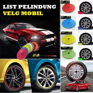 PELINDUNG VELG BAN LIST PELINDUNG VELG WHEEL PROTECTOR RIM 8 METER WARNA ABU PUTIH BIRU HITAM KUNING MERAH TERMURAH