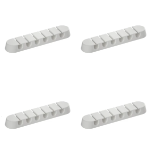 Pack of 4 Space Saving Desk Cord Organizers Plastic Texture Cable Clip Suitable for Electronics Cable Concealments