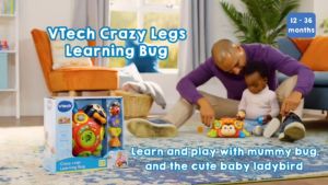 Baby Crazy Legs Learning Bug – Interactive Musical Crawling Toy with Lights Sounds Learning Babies & Toddlers