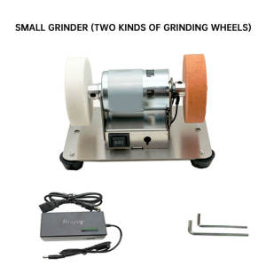 Heavy-duty electric grinding machine - dual 120/180 grit wheels | Portable metal/wood grinding bench machine | Home and work tools (rust-proof design)
