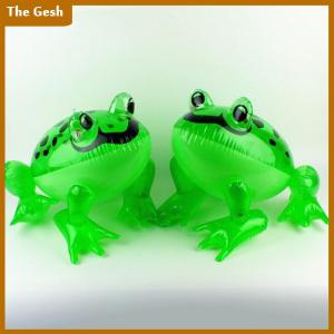 [The Gesh] Glowing Inflatable Green Bouncing Frog Toad Ballon Jungle Animal Toy Funny Kids Party Gift Birthday Wedding Decoration