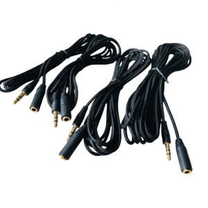 1.5/2/3/5ม. หูฟังสายพ่วงเสียงสเตอริโอสายต่อมือถือกับรถ3.5มม. ชายไปเต้ารับต่อสายสำหรับลำโพงโทรศัพท์