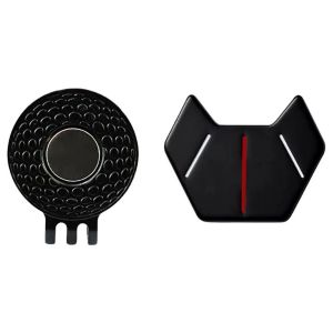 YOUSHI TOP Zinc Alloy Golf Hat Clip Ball Marker Small ic ic Golf Marker Ball Position Marker Black/Silver Golf Traning