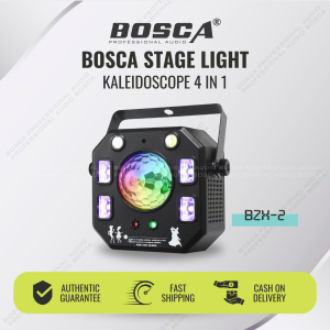 BOSCA Stage Light Kaleidoscope 4 in 1 BZX-2 Stage equipment DJ Bar Party Concert Light Magic ball Purple light Strobe light Red and green laser DMX512 Master/slave Self-walking Voice control