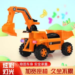 CANDY EXCAVATOR CRAWLER 1 - 3 YEARS KIDS TOLOCAR PUSH CAR RIDE ON TOY 4 WHEELS MUSIC LIGHT