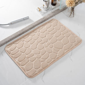 Thảm Nhà Tắm 40x60cm Họa Tiết Vân Sỏi Đá In Nổi Thảm Chùi Chân Chữ Nhật Dễ Vệ Sinh An Toàn Nhiều Màu