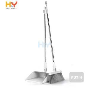 HOMYNEST Set Sapu Pengki Lipat Anti Rontok 2in1 Portable Serbaguna Berkualitas