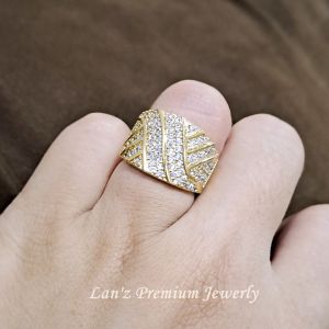 Cincin Wanita Viane Full Kristal Titanium 22 K ( Emas)