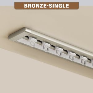 [FULL SET] Borong365 Rel Langsir Aluminium Curtain Rail Aluminum Ceiling Mount Curtain Track Single Double Rail 单双窗帘滑轨