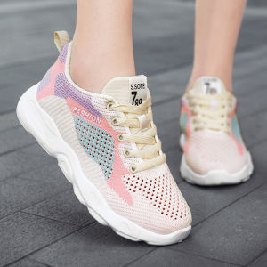 Free Shipping WomenS Summer New Collection: Flat Breathable Versatile Casual Sneakers Perfect For Travel And Running Featuring A Lightweight Knit Mesh Upper