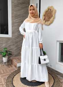 Gamis Aryani Wolfis Susun Serut Depan | Dress Remaja Susun Basic | Dress Dayli Polos Serut Susun Wolfis Premium
