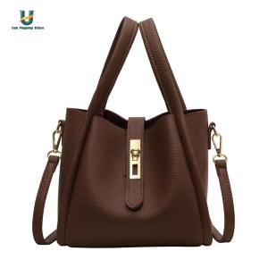 Chic Womens Bucket Bag Made of PU Leather Crossbody Bag for Daily Use and Travel Stylish Shoulder Bag with Multiple Pockets[Ueb Flagship Store]