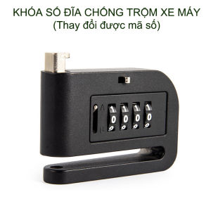 Khóa số đĩa chống trộm xe máy bằng hợp kim thế hệ mới 4 mã số có thể thay đổi