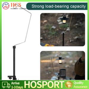 【HCS】IGT Table Lantern Stand Aluminum Alloy Portable Lamp Bracket Multifunctional IGT Table Lantern Hanger for Picnic Hiking Fishing