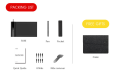 (VEIKK Official store) VEIKK S640 Digital Graphics Tablet 6 x 4 inch Ultra-Thin Drawing Pen Pad with 8192 Passive Stylus (Comes with a free Bag). 