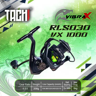 Mesin Pancing Kolam Laut NEW 2025 TACHI VIBRA X Spinning Reel 5.2:1 Gear Ratio Max Drag 9KG 5+1BB Spinning Sea Fishing