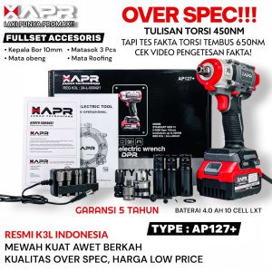 PROMO APR AP33+ FACELIFT 99V 700NM UP TO 1800NM 1/2inch Impact wrench APR JAPAN JUMBO fullset mesin pembuka baut ban roda truck mobil CVT motor dll