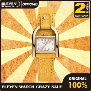 [Promo] Jam Tangan Wanita FS ES5281 / ES 5281 Harwell Three-Hand Yellow LiteHide™ Leather Original Garansi 2 Tahun [✔COD][100% Authentic]