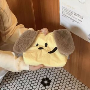 ERYRG Cute Plush Makeup Bag Soft Portable Cartoon Pencil Case Kawaii Comfortable To Touch Stationery Organizer Child