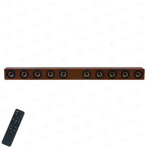 TV Speaker ซาวด์บาร์ + ซับวูฟเฟอร์ ลำโพงบลูทูธไม้  (พร้อมรีโมทคอนโทรลรองรับ USB TF)