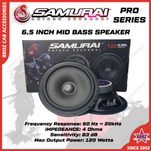 Samuraikatana Soundbar PRO SERIES 6.5 Inch 2 WAY MID BASS Speaker 120W Max Power Car Speaker Kereta Speaker Audio System Grantee Best For Proton Perodua Toyota Honda Nissan Etc