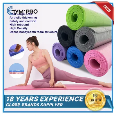 GYMPRO Yoga Mat Double-Sided Non Slip with band and bag 185*80*1.5mm - Extra Wide & Thick Yoga Mat ， Professional NBR Yoga Mats for Women Men Kids Workout Mat for Yoga Pilates and Floor Exercises