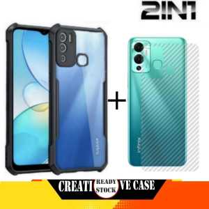 PROMO PAKET 2 INC 1 CASE INFINIX GT 10 PRO 5G / HOT 12 PLAY / NFC 2022 Ultra Slim Shockproof Transparent Premium Softcase Anti Fall