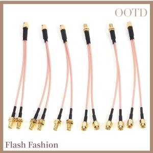[Falsh F] SMA to 2X SMA Male Female Y type Splitter Combiner Jumper Cable Pigtail