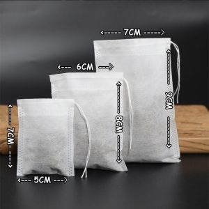 100pcs Tea Bag Coffee Filter Pouch Bag Filter and Brew Coffee Tea Bag Drip Bag Large Herbal