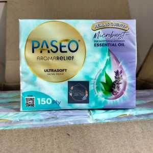 PASEO AROMA RELIEF 150 ply travel size/tissu wajah microburst ultrasoft 150 ply/facial tissue beraroma