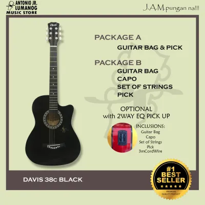 Davis JG38c Acoustic Guitar Beginners Guitar
