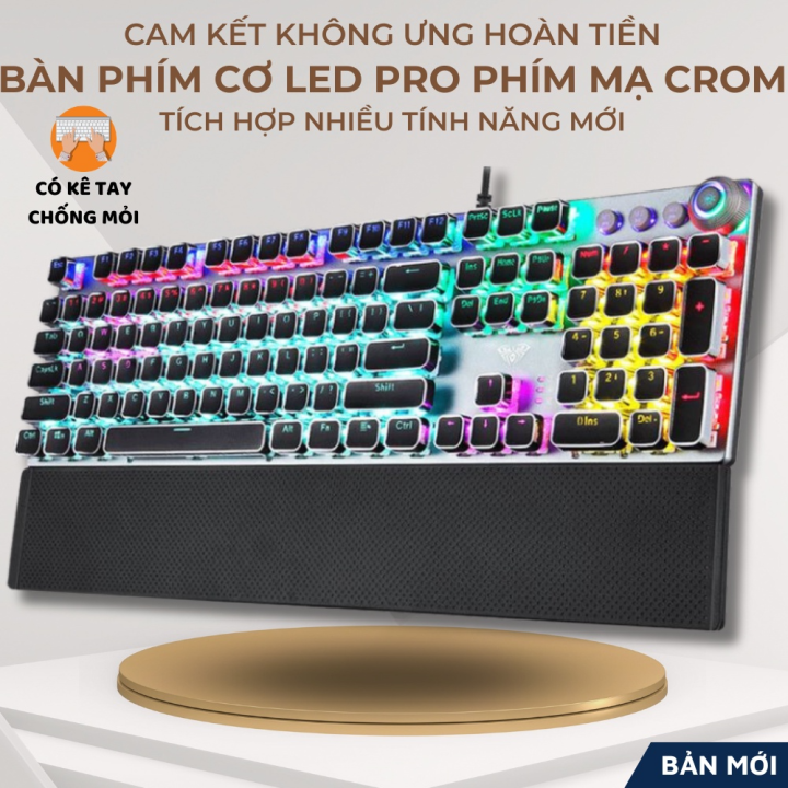 (Bản Mới Viền Crom) Bàn Phím Cơ FZ508 Pro Phím Led RGB Nhiều Chế Độ Cực ...